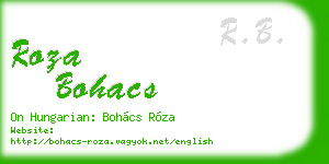 roza bohacs business card