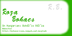 roza bohacs business card